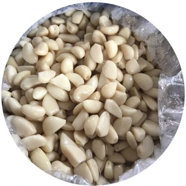 Wholesale peeled white garlic cloves in brine in drums